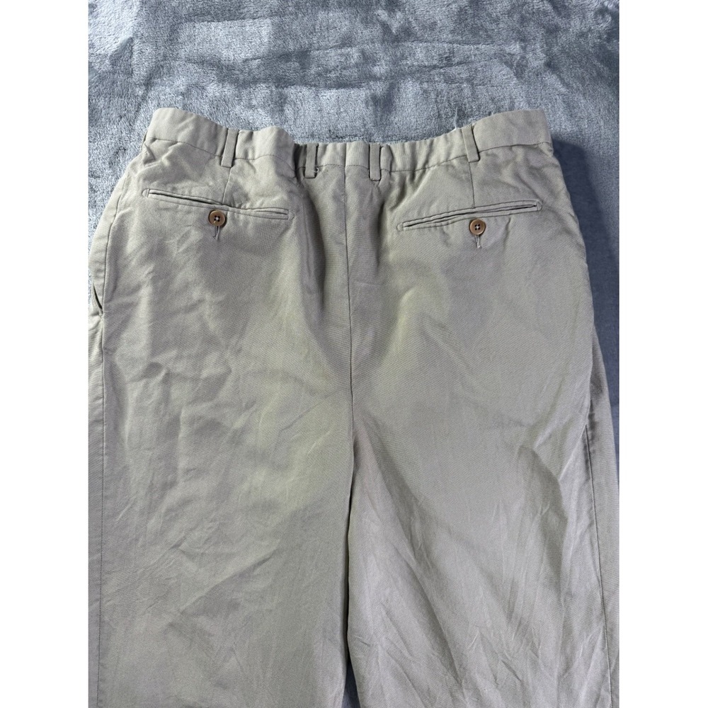 Ermenegildo Zegna Men's Pants Size 38 Tan Button-through Rear Pockets Wool - Picture 8 of 9
